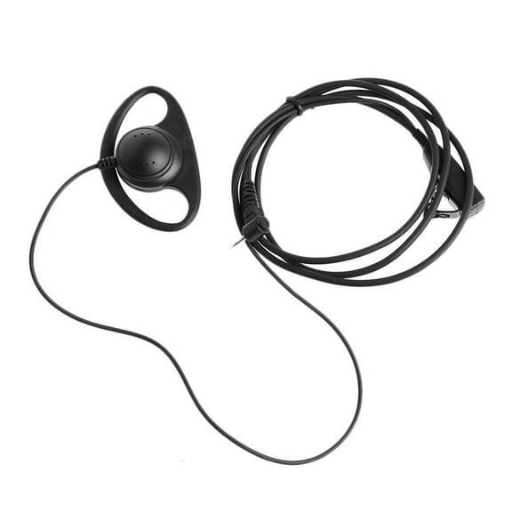 Jesscasday D-Type Earpiece Headset PTT Mic For Talkabout Walkie Talkie 2.5mm 1-Pin