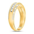 thumbnail image 3 of FB Jewels 10kt Two-tone Gold Mens Round Diamond Wedding Band Ring 1/4 Cttw .5 Size 10.5, 3 of 4
