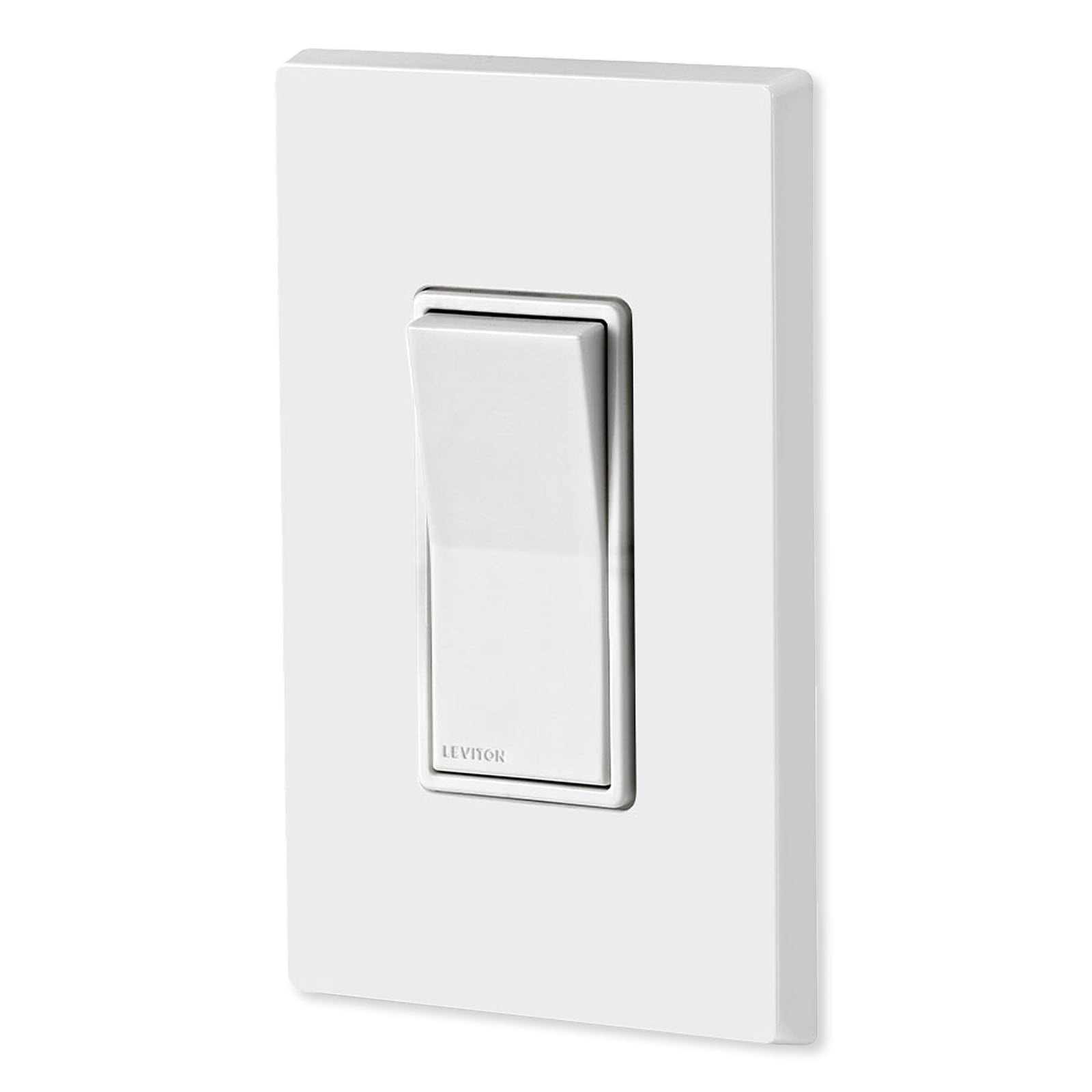 Leviton Decora Weather-Resistant Single-Pole Rocker Switch W5601-2W - 15A 120V - White — Indoor & Outdoor Use, NEC-Compliant