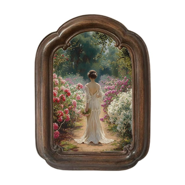 Siruishop Picture Frame Decoration Display Case Resin Ornament for Office Tabletop Mom B
