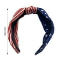 thumbnail image 4 of pdqouc 4th of July Headband for Women Girls Fourth of July Knotted Headband Red Blue White Star Stripe Patriotic Hairband American Flag Independence Day Head Band Hair Accessories Gifts, 4 of 8
