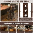 thumbnail image 6 of Costway Swivel Bar Height Wooden Bar Stool, Brown, 6 of 10
