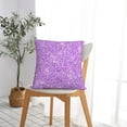 thumbnail image 5 of Pofeuu Lilac Glittering Print Double-sided plush pillowcase Square Throw Pillow Covers Pillows Cover for Living Room Bedroom Sofa Couch Cushion Cover（No pillow core）-22"x22", 5 of 7