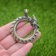 thumbnail image 3 of Pagan Ouroboros Dragon Pendant Goth Necklace Men Gothic Accessories, 3 of 5