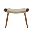 thumbnail image 2 of Manhattan Comfort Geta Linen Fabric/Wood Ottoman in Barley Cream/Antique Walnut, 2 of 4