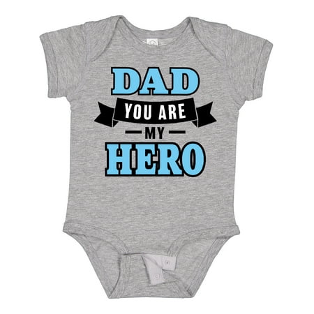 

Inktastic Dad You Are My Hero in Blue Gift Baby Boy Bodysuit