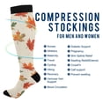 thumbnail image 2 of FORMRS Womens Knee High Socks Casual Long Thick Travel Daily Wear, 1 Pair, Orange Autumn Leaves, 2 of 6