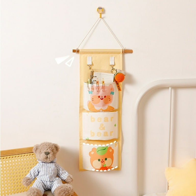 3 Pocket Storage Teddy Bear Wall Hanger 3 Pocket Storage Teddy Bear Wall Hanger
