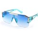 thumbnail image 1 of Gafas de sol cuadradas con parte superior plana y protección de una pieza sin marco, 1 of 3