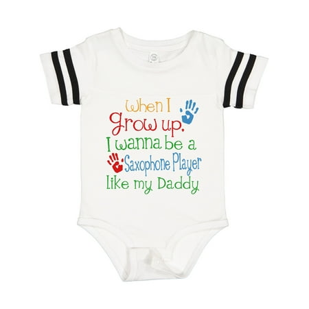 

Inktastic Saxophone Player Like Daddy Gift Baby Boy or Baby Girl Bodysuit