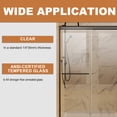 thumbnail image 5 of JimsMaison 50-54"W x 72"H Semi-Frameless Sliding Shower Door,Tempered Glass, Matte Black, 5 of 9
