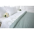 thumbnail image 4 of White Hollowed Out Lace Battenburg Lace Flat Sheet 100% Cotton Top Sheet Twin or Twin XL Size 1 Piece, 4 of 9