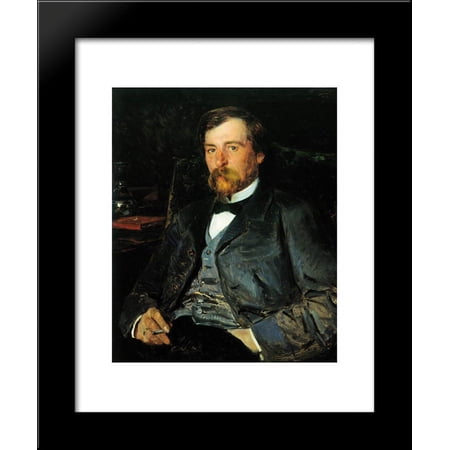 Portrait of the Artist Illarion Mikhailovich Pryanishikov 20x24 Framed Art Print by Makovsky, Vladimir