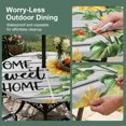 thumbnail image 5 of Round Outdoor Tablecloth with Umbrella Hole and Zipper, Yellow Sunflower Tablecloth with Elastic Waterproof, Bee Wooden Grain Country Farmhouse Patio Table Covers for 31" - 35" Picnic Pool Tables, 5 of 9