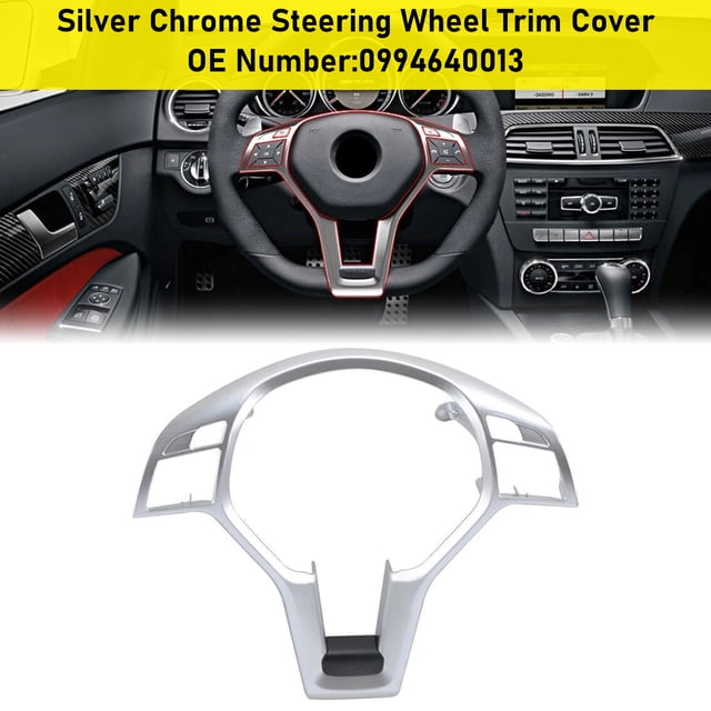 Cache Volant Chromé Argenté pour Mercedes Benz W204 W207 W212 C-Class