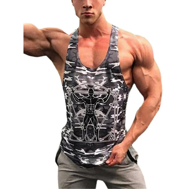 Mawclos Mawclos Men S Dry Fit Y Back Muscle Workout Tank Tops Athletic Training Gym Tank Tops Sleeveless Bodybuilding Shirts Walmart Com Walmart Com