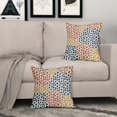 thumbnail image 3 of Blue Orange Yellow Pillow Covers 18x18 Set of 2 Fall Colored Art Dot Decorative Throw Pillows Trendy Print Outdoor Pillowcase Holiday Seasonal Cushion Cover Linen Pillow Case Decor for Sofa Couch Bed, 3 of 6