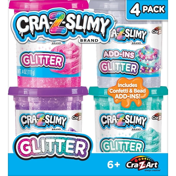 Cra-Z-Art Cra-Z-Slimy-Glitter - 4/Pkg
