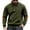 Army Green, variant on LWavelet Men Half Zip Pullover Sweatshirt Casual Long Sleeve Patchwork Design Warm Fleece Top with Kangaroo Pocket for Outdoor Sports Activities