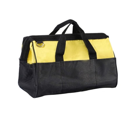 LWVITH Heavy Duty Tool Bag for Electrician Large Capacity Canvas Tool Tote with Multiple Pockets Wear Resistant Waterproof Portable Tool Carrier for Maintenance Woodworking Sturdy Handles