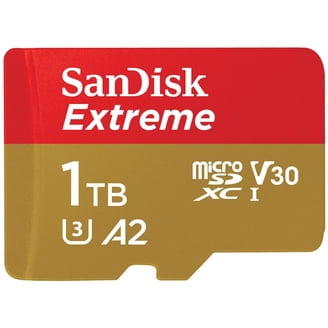 SanDisk Extreme 1TB microSDXC Memory Card, UHS-I U3, A2, 4K UHD