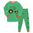 thumbnail image 3 of 4-5Years Child Boys Tractor Graphic Long Sleeve Pajama Set,2-Piece Sleepwear Loungewear for Fall Winter, 3 of 9