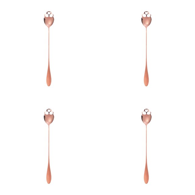 Stainless Steel Spoons for Stirring Coffee Dessert and - Ideal Kitchen Tableware for Culinary Experiences,4-Pack
