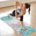 thumbnail image 6 of Orange Floral and Petal Pattern Hot Yoga Mat Towel Non Slip for Hot Yoga - Quick-Drying Yoga Mat Cover with 4 Corner Pockets with Travel Bag - Hot Yoga Towel Non Slip 74"x26", 6 of 6