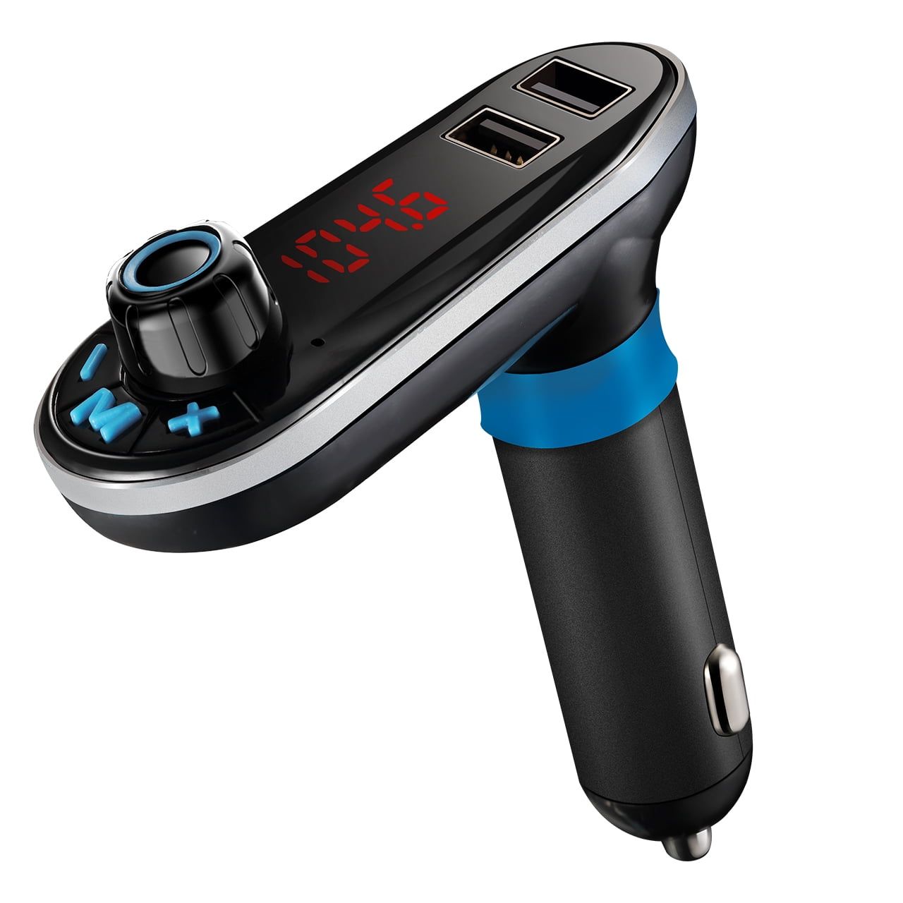 VicTsing Bluetooth FM Transmitter, Hands-free Car Kit Charger, Support TF Card/U-disk ...