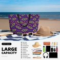 thumbnail image 4 of Goofa Carnival Masks and Beads Print Beach Bags Waterproof Beach Tote Bag Zipper Sandproof Swim Pool Bag Large Tote Beach Vacation Travel, 4 of 6