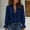 Dark Blue #018, variant on Boho Tops for Women Ruffle V Neck Long Sleeve Button Down Tshirts Casual Puff Sleeve Blouses Fashion Fall shirts Green XL