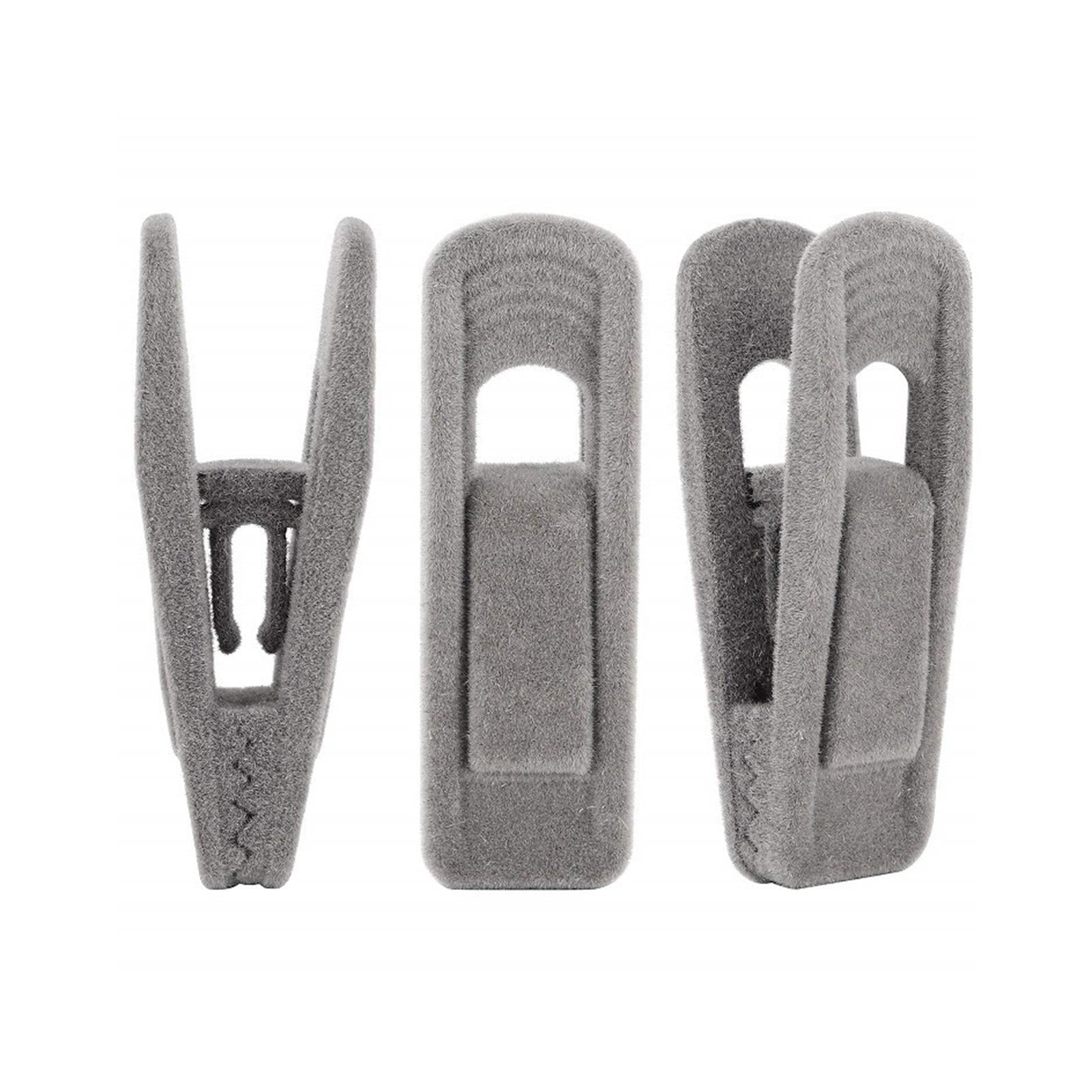 AUTCARIBLE Velvet Hangers Clips Pants Hangers Clips Flocked Hanger