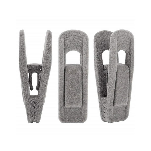 AUTCARIBLE Velvet Hangers Clips Pants Hangers Clips Flocked Hanger