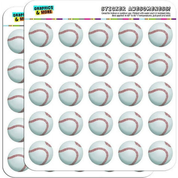 Baseball 50 1" Planner Calendar Scrapbooking Crafting Stickers
