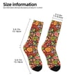 thumbnail image 2 of Goofa Hippie Peace Love Pattern Children's Crew Socks, Kids' Daily Wear and Sports Socks, Breathable Socks, Sports Socks, Moisture-Wicking Socks for Children, 2 of 6