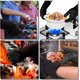 thumbnail image 2 of Guantes para barbacoa, 1472 ℉/800 ℃ resistentes al calor para horno, guantes ignífugos antideslizantes para barbacoa, cocinar, hornear, asar a la parrilla, soldar (negro-tamaño grande) JFHHH pequeña, 2 of 5