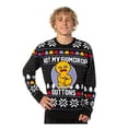 thumbnail image 5 of Shrek Ugly Christmas Sweater Men's The Gingerbread Man Not My Gumdrop Buttons Ugly Holiday Sweater Knit Pullover, 5 of 6