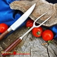 thumbnail image 2 of Medieval Cutlery Hand Forged Set Stainless Steel Fork Knife Renaissance Fair, 2 of 5