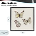thumbnail image 4 of Stupell Industries Transitional Delicate Butterflies on Beige Black Floating Frame Canvas Art, 18 x 18, by Patricia Pinto, 4 of 8