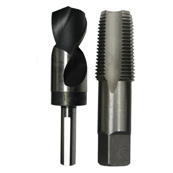 1/2" Carbon Steel NPT Tap and 23/32" High Speed Steel Drill Bit