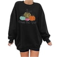 thumbnail image 1 of Women Multiple Color Exquisite Cute Nature Round Collar Printing Long Sleeve 100%Polyester Top(Black,XXL), 1 of 4