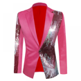 thumbnail image 3 of Blazer de lentejuelas brillantes para hombre, nuevo traje ajustado con empalme para discoteca, DJ, cantante, espectáculo de baile, ropa de fiesta, 3 of 5