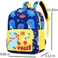 thumbnail image 5 of Mochila de viaje para niños pequeños en edad preescolar Mochila de dibujos animados lindo Mochila (Dinosaurio azul) JFHHH pequeña, 5 of 5