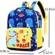 thumbnail image 5 of Mochila de viaje para niños pequeños en edad preescolar Mochila de dibujos animados lindo Mochila (Dinosaurio azul) JFHHH pequeña, 5 of 5