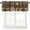 Wine-brown-3, variant on Coffee Kitchen Valance Curtain, Vintage Country Farmhouse Coffee Bean Print Home Decor Short Drapes Living Room Dining Room Cafe Window Treatment 1 Panel 54" W x 18" L Inch