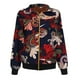 thumbnail image 2 of Mujeres moda Turndown Collar Casual cremallera manga larga chaqueta blusa abrigo prendas de vestir abrigo Pompotops  qwe16979, 2 of 6