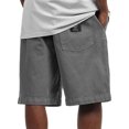 thumbnail image 2 of Zimjoy Cargo Shorts for Men Casual Cotton Twill Classic Fit 7" Inseam Cargo Shorts Elastic Waist 3 Pockets Summer Beach Dark Gray L, 2 of 5