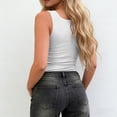 thumbnail image 6 of FUYUDY Women Slim Fit Basic Solid Color Deep V Neck Tank Tops Sleeveless Casual Stretch Soft Comfortable Summer Wear Classic Female Camisole, 6 of 8