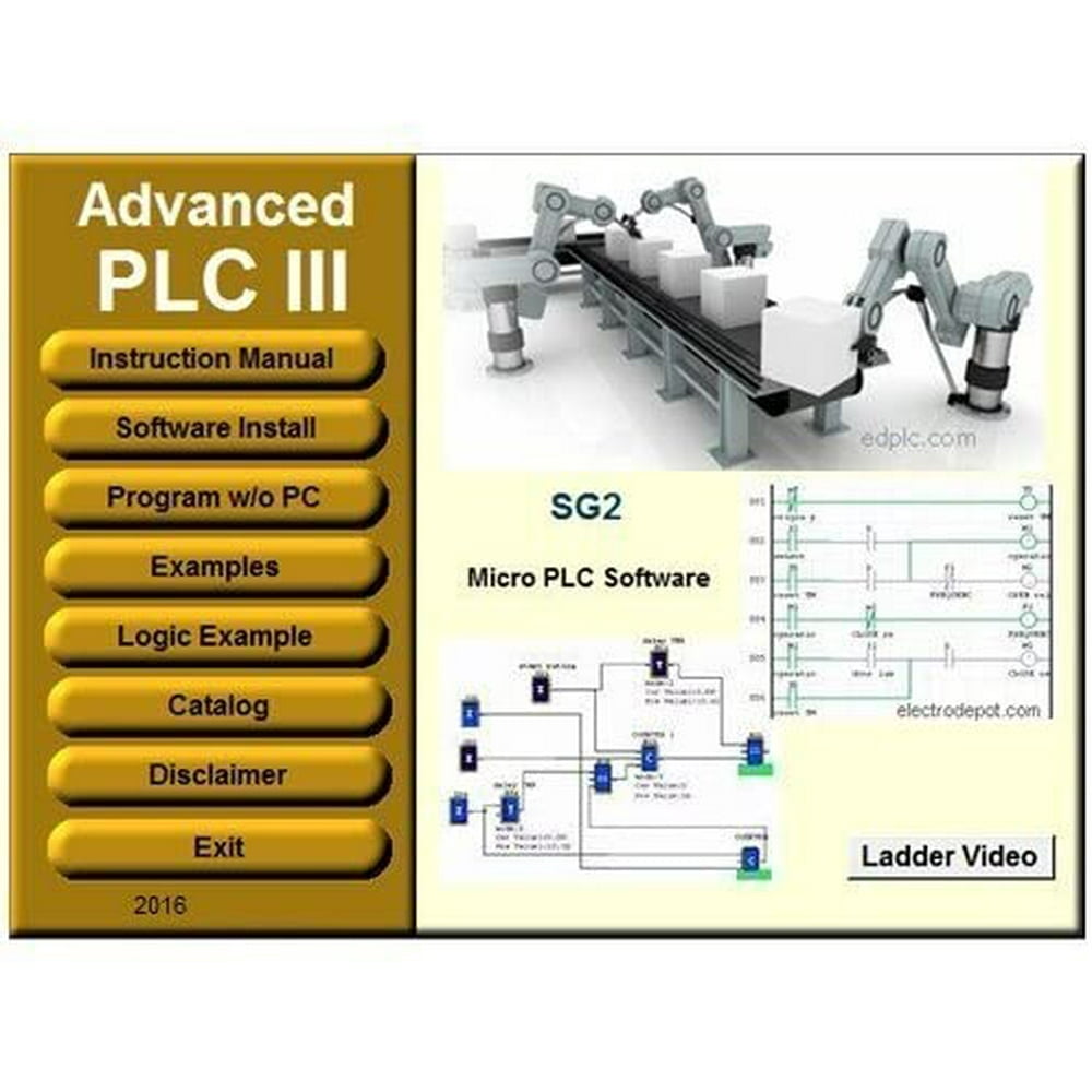 PLC 3 Programming Software Ladder and Logic. Virtual PLC Simulation ...