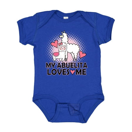 

Inktastic My Abuelita Loves Me Baby Llama Gift Baby Girl Bodysuit